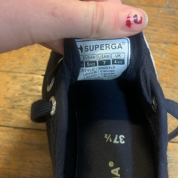 Navy Superga 1.5 inch Platform - Picture 5 of 5